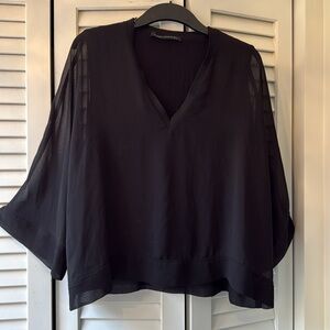 Zara Sheer Black Top